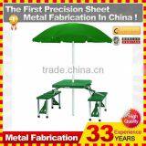 Portable Folding Table Tops Picnic Camping Outdoor Plastic Aluminum Sheet Dining 4 Chairs/Benches thumbnail-4