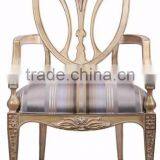 Classic Elegant Chinoiseries Painted English Style Solid Wood Dining Armchair With Beautiful Floral Fabric BF12-05274d thumbnail-5