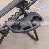 2 Pack Garden Teslin Pool Tan Folding Zero Gravity Lounge Chair thumbnail-3