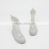 Water Resistant Modern Unique Loose Ankle Height Solid Color Cheap Comfortable Garden Shoes Molded PVC Injection Rain Boot Shoes thumbnail-6