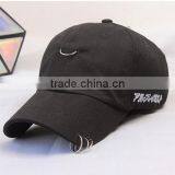 Clearance Sale Hip Hop Unisex Solid Ring Safety Pin Curved Hats Baseball Cap Men Women Snapback Caps Sport Casquette thumbnail-4