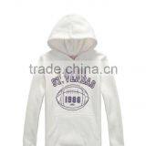 Plain White Pullover Hoodies With Printing thumbnail-1