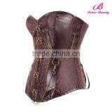 Overbust Corset Shapewear Waist Trimmer Corset Slim Women Brown Color thumbnail-6
