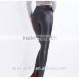 Best Selling Girl Warm Black PU Leather Pants Winter Trousers Customized thumbnail-6