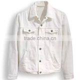 Customer Brand Spring Autumn Lady's Fashion Pure White Denim Jeans Jeackets Cheap Price thumbnail-1