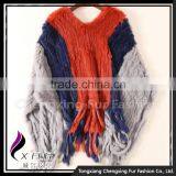 CX-B-15 China Suppliers Wholesale Price Rabbit Fur Winter Shawl Apparel Women Clothes thumbnail-1