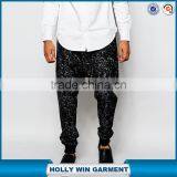Custom Jogger Pants Drop Crotch Cuffed Smart Joggers With Print