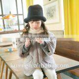 Girls Winter Coats Kids Faux Fur Jackets Children Outerwear Fashion Brand O-Neck Flower Decoration Clothing New 2016 thumbnail-3