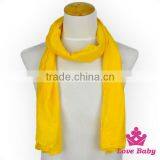 Good Quality Baby Products Yellow Linen Scarf Baby Solid Europe Baby Products Sold Color Scarf Factory China thumbnail-1
