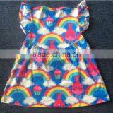 Silk Milk Summer Children Sleeveless Outfit With Ruffled Short Pants Girls Sets thumbnail-1