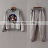 Runwaylover EY2359B New Fashion 2017 Ladies Sport Suits , Women Embroidery Hoodie And Casual Pants thumbnail-2