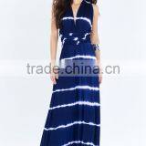 Fashion Cross Halter Tye Die Women Maxi Dress Floor Lenght Long Dresses thumbnail-6