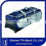 Durable Leather Bag Baseball Bag With Wheels thumbnail-1