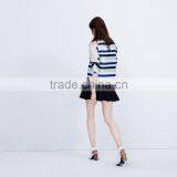 Women's Half Sleeve Stripe Printing Pullover Polyester/Spandex Sweatshirt thumbnail-2