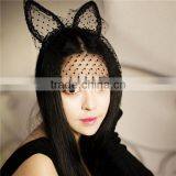 Polyester Headband Cat's Ears Black thumbnail-3