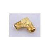 Male Hexagon Hose Barb L - Shape Brass Pipe Fitting / 90 Degree Elbow Fitting, Nickel Plated