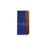 African Dois De Wood & Blue Faux Leather , Stylish Fabric Iphone 6 Phone Cases For Iphone6 thumbnail-1