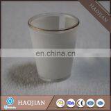 Low Price China Glass Supplier 2oz Shot Glass Gold Rim Drinking Glass