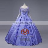 Prom dress Manufacturer Factory China prom dress See Through Corset Beaded Puffy Long Sleeve Princess Ball Gown Prom Dress