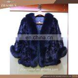 2016 Winter Dyed Mink Fur Coat Jacket Lady Elegant Real Mink Parka With Fox Fur Collar thumbnail-1