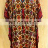 Women Ladies Indian Long Kaftan Abaya Robe Maxi Dress Long Kaftan Jalabiya thumbnail-1