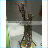 silver coating Eb key baritone saxophone, silver finish baritone sax, brass body baritone saxophone