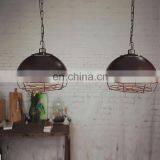 Hot Selling Antique Industrial Wrought Iron Balcony Wind Pot Cover Pendant Lamp thumbnail-6