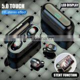 2021 Hot Sell 2000mAh USB Power Bank F9 5.0 Headphone Earphone Noise Cancelling True Wireless Headphones Bluetooth Headset thumbnail-3