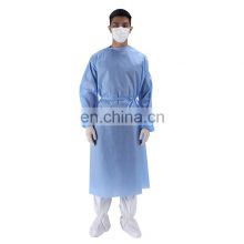 High Quality OEM Medical Institution General Isolation Garments Protective Clothes Overcoat White Blue Isolation Gown