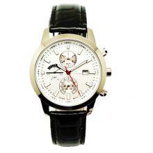 Stainless Steel Chronograph Watches Man Genuine Leather Multi-Function Watch thumbnail-2