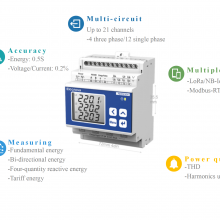 PD194Z-E14 Multi-circuit Electricity Monitor System Din-rail Mounted Power Meter thumbnail-2