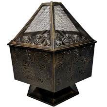 Large Metal Cylindrical Charcoal and Wood Burning Chiminea thumbnail-4