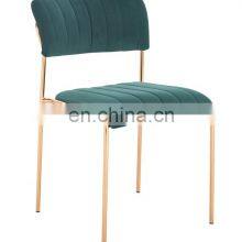 Hot Sell Velvet Dining Chair With Gold Frame thumbnail-1