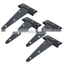 Black Tee Hinges Wrought Hardware Iron Rustproof T-Strap Shed Hinge Gate Strap Heavy Duty Door Barn Gates T Hinges thumbnail-2