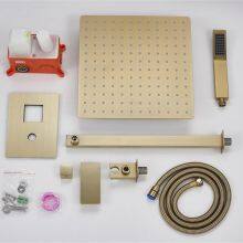 Sanitary Shower Set Wall Mounted Ultra Thin Rain Shower Head 30x30cm Sanitary Bathroom System Handheld Showerhead thumbnail-2