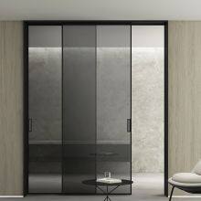 Bathroom Office Glass Partition Wall Soundproof Interior Building Room Divider Glass Office Partition Sliding Door thumbnail-3