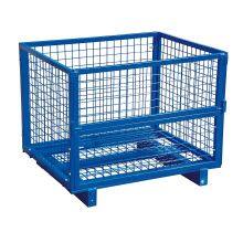 Warehouse Steel Collapsible Wire Mesh Storage Bins Industrial Stackable PET Preforms Wire Mesh Container Cage With Wheels Mesh Wire Storage Cage thumbnail-5