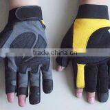 Spandex Back Synthetic Leather Palm Safety Protective Mechanic Work Gloves thumbnail-1