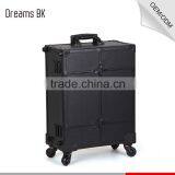 Fashion Aluminum Portable Cosmetic Case ,rolling Makeup Case With Lights thumbnail-3