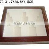 Wholesale 5 Grids Glossy Wood Perfume Gift Packaging Box With Clear Window W572 thumbnail-1