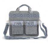 Fashionable Felt Laptop Bag Felt Bag With Embroidery thumbnail-1