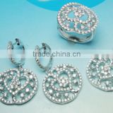 Fashion Sterling Silver Jewelry Set, 925 Sterling Silver Jewelry Wholesale Artificial Crystal Jewellery,PT90111.