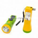 solar LED flashlight, emergency flashlight,rechargeable flashlight