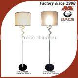 Chrome and White Metal Floor Lamp thumbnail-1