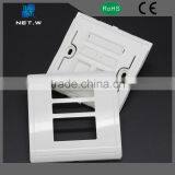 Keystone Jack Faceplate for Rj45 Rj11 Supplier Dual Ports White Color thumbnail-3