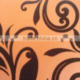 Flocked Upholstery Leather/Flocked Sofa Leather in Flowers Shap /Leather PU thumbnail-1