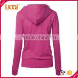 Fashion 100% Cotton Fleece Woman Jackets , Custom Embroidered Hoodies Sweatshirts Wholesale thumbnail-3