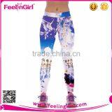 High Waist Printed Leggings Tight Yoga Pants thumbnail-2