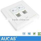 China Suppliers 1/2/4 Port RJ45 Wall Plate Ethernet Wall Plate for Network Cables