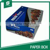 ONE TOP & ONE BOTTOM RECYCLED PAPER FRUIT BOX WITH CUSTOM PRINT
